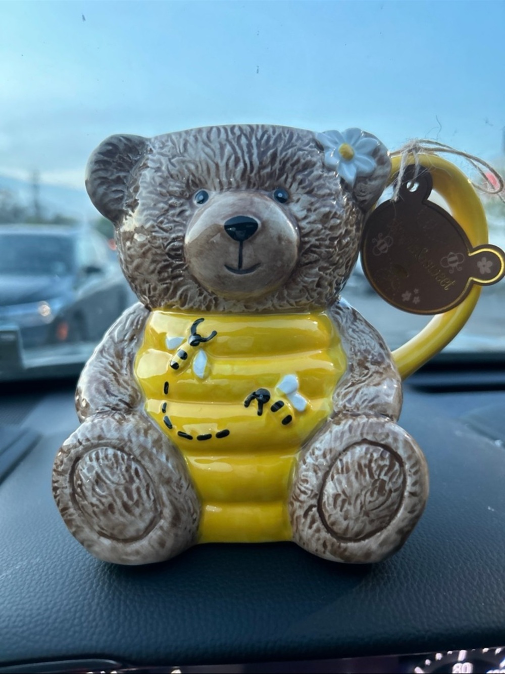 Honey Bee Bear Mug in Yellow